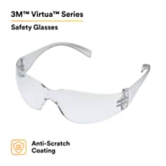 3M™ Virtua™ Protective Eyewear 11328-00000-20 I-O Hard Coat Lens, Clear Temple