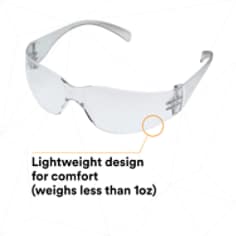 3M™ Virtua™ Protective Eyewear 11328-00000-20 I-O Hard Coat Lens, Clear Temple