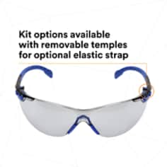 3M™ Solus™ 1000-Series Safety Glasses S1107SGAF-KT, Kit, Foam, Strap, BLU-BLK