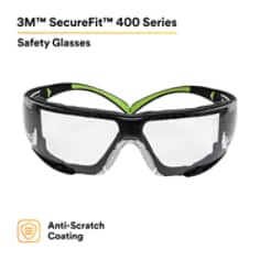 3M™ SecureFit™ Protective Eyewear SF410AS-FM, Indoor-Outdoor Mirror Lens, Foam