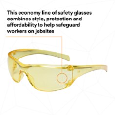 3M™ Virtua™ AP Protective Eyewear 11817-00000-20 Amber Hard Coat Lens