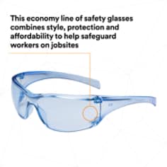3M™ Virtua™ AP Protective Eyewear 11816-00000-20 Light Blue Hard Coat Lens