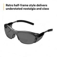 3M™ Nuvo™ Reader Protective Eyewear 11501-00000-20 Gray Lens, Gray Frame, +2.0 Diopter