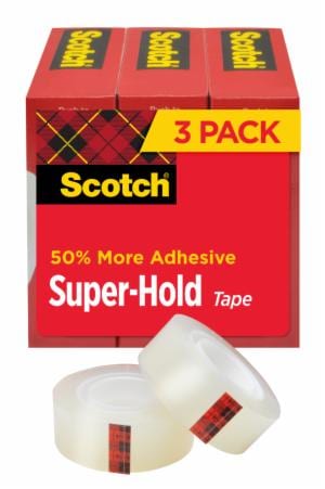 Scotch Super-Hold Tape, 700S3, 3/4 in x 800 in (19 mm x 20,3 m), 3/Pack image Scotch Super-Hold Tape, 700S3, 3/4 in x 800 in (19 mm x 20,3 m), 3/Packimage