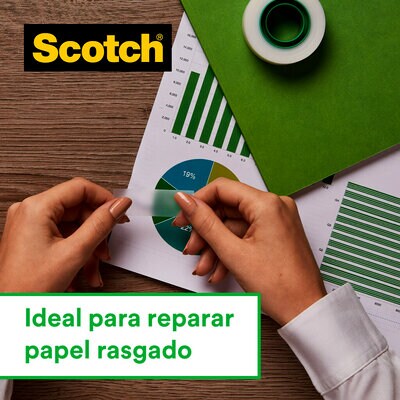 Scotch® Magic™ Tape: Ideal para reparar papel rasgado