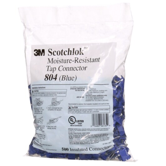 Electrical IDC 901-BULK TM Black 3M 18-14 AWG, Scotchlok TM Run and Tap Pack of 500