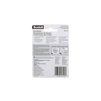 Scotch™ Round Felt Pads SP807-NA, Beige, 2 in, 6/pk