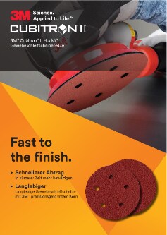 3M cubitron II Hookit Gewebeschleifscheibe 947A Broschüre
