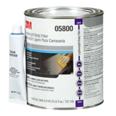 3M Lightweight Body Filler, 05800, 1 qt, 6 per case