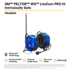3M™ PELTOR™ WS™ LiteCom PRO III Headset - NeckBand- Intrinsically Safe - MT73H7B4D10NA-50