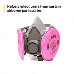 3M™ Half Facepiece Reusable Respirator Assembly 6191/07001(AAD), P100, Small