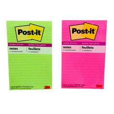 Post-it® Super Sticky Notes 5845-SS, Rio de Janeiro Collection, lined, 5 in x 8 in