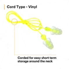 3M™ Tri-Flange™ Earplugs P3000, Corded