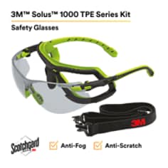 3M™ Solus™ 1000 Series S1207SGAF-TKT, Grn/Blk, Scotchgard™ AF , IO Gray AF-AS lens