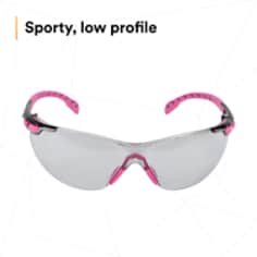 3M™ Solus™ 1000-Series Safety Glasses S1407SGAF, Pink/Black, I/O Gray Scotchgard™ AF Lens