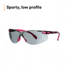 3M™ Solus™ 1000-Series Safety Glasses S1402SGAF, Pink/Black, Gray Scotchgard™ AF Lens