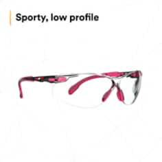 3M™ Solus™ 1000-Series Safety Glasses S1401SGAF, Pink/Black, Clear Scotchgard™ AF Lens