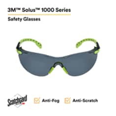 3M™ Solus™ 1000-Series Safety Glasses S1202SGAF, Green/Black