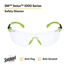 3M™ Solus™ 1000-Series Safety Glasses S1201SGAF, Green/Black