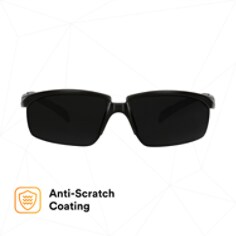 3M™ Solus™ 2000 Series, S2050AS-BLK, Black/Green Temples, IR 5.0 Gray AS lens