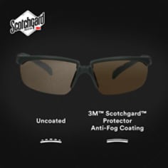 3M™ Solus™ 2000 Series, S2005SGAF-BGR, Gray/Blue-Green Temples, Brown AF-AS lens