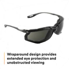 3M™ Virtua™ CCS Protective Eyewear 11873-00000-20, with Foam Gasket, GRAY AF Lens