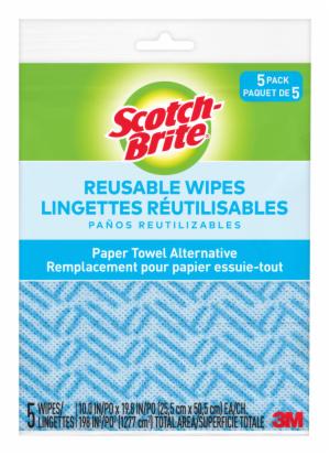 Scotch-Brite Reusable Wipes 9053, 5/Pack, 12 Pack/Case image Scotch-Brite Reusable Wipes 9053, 5/Pack, 12 Pack/Caseimage