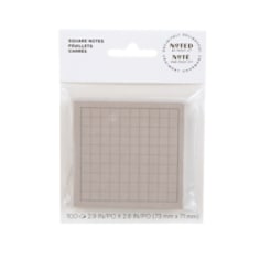 Noted by Post-it(R) Brand, Square Note - Grey Grid