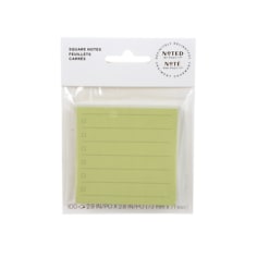 Noted by Post-it(R) Brand, Square Note - Green Checkmarks