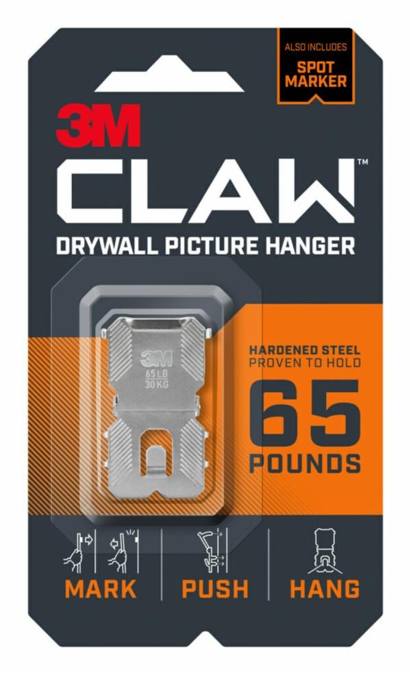 CLAW 65lb Drywall Picture Hanger with Spot Marker 3PH65M-1EF
