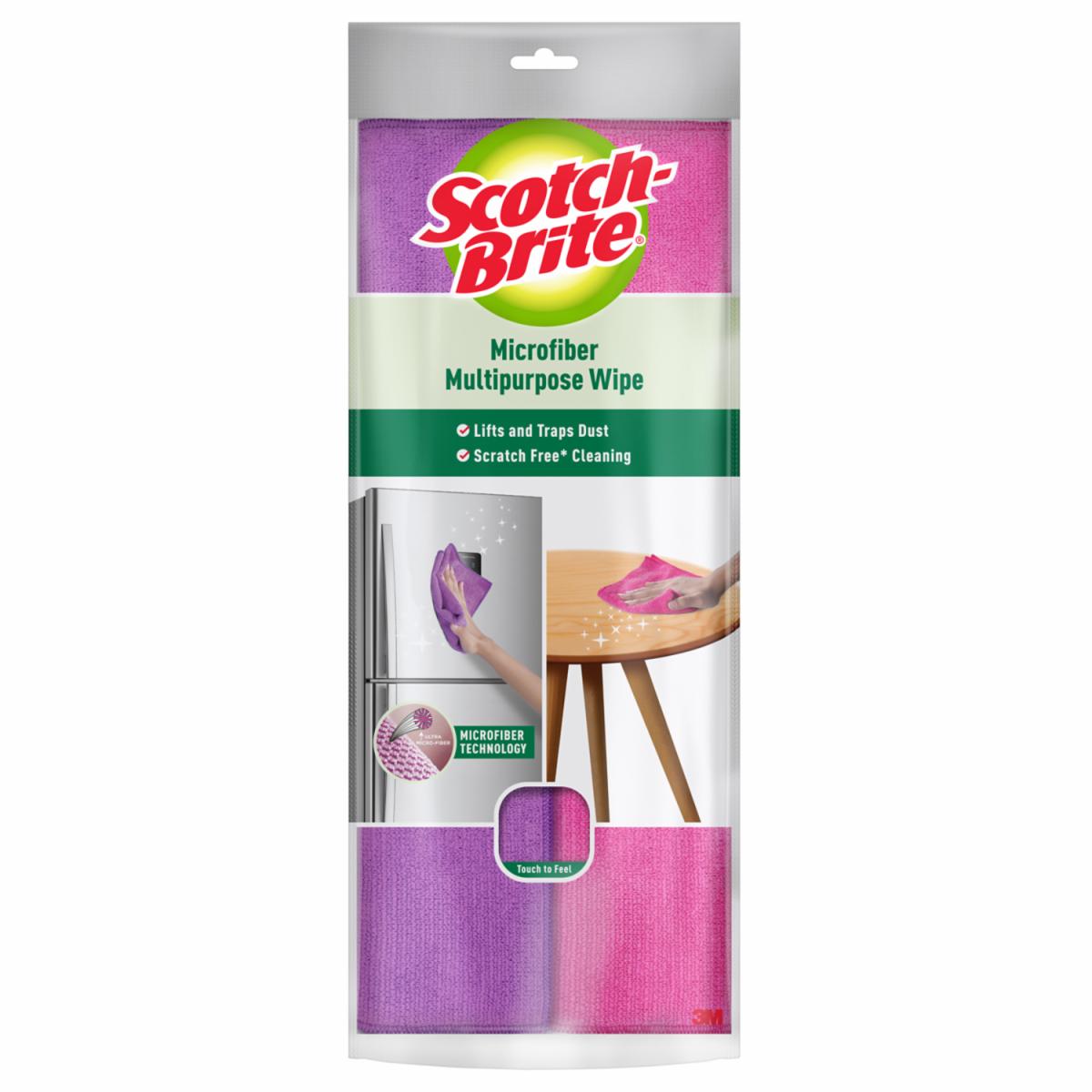 ScotchBrite® Microfiber Multipurpose Wipe, 29.2 cm x 29.2 cm, 2 ea