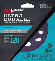 3M™ SandBlaster™ Pro Ultra Durable Universal Hole Sanding Disc, DUH5120SBP-10T