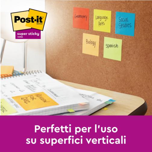Post-it Adesivi Super Appiccicosi - 6 Blocchetti 76x76mm, 80 Fogli Cadauno, Arancione, Per Ufficio E Casa - Foto 4