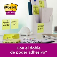 ES Post-it® Super-Sticky Canary Yellow Notes: Twice the sticking power