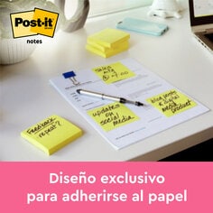 ES Post-it® Original Canary Yellow Notes: Unique adhesive designed for paper