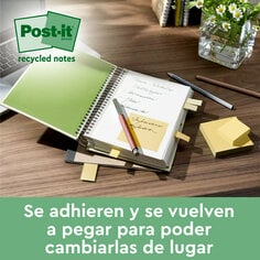 ES Post-it® Recycled Notes Canary Yellow XWR: Sticks and resticks