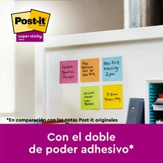 ES Post-it® Super-Sticky Color Notes: Twice the sticking power