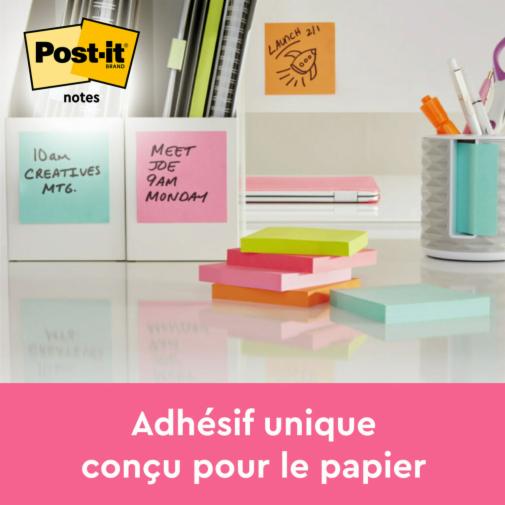 Bloc Notes Adhésifs 1200 Feuilles - 12 Couleurs Vives - 127x76 Mm