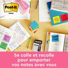 FR Post-it® Original Color Notes: Sticks and resticks