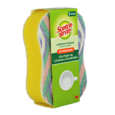 Esponja Doble Scotch Brite Uso Cuadrada Limpieza Pesada 1 Unidad_LADO