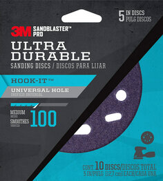 Sandblaster PRO UltraDurable 5in Disc 100 grit package