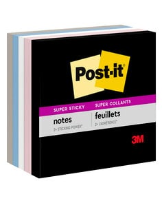 Post-it® Super Sticky Notes, Simply Serene, 3 in x 3in