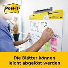 Post-it® Meeting Charts: Blätter können leicht abgelöst werden