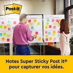 Post-it® Meeting Charts: Notes Super Sticky Post it® pour capturer vos idées