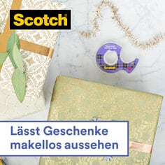 DE Scotch® Gift-Wrap Tape: Makes your gifts look flawless