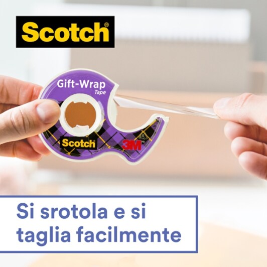 Scotch® Gift-Wrap Tape: Si srotola e si taglia facilmente
