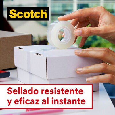 Scotch® Crystal Tape: Sellado resistente y eficaz al instante