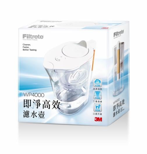 3M™ WP4000 即淨高效濾水壺, 1壺 + 1濾心