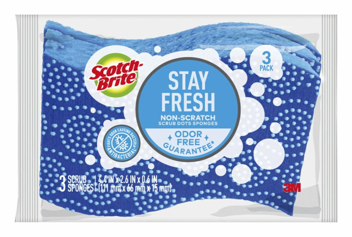 Scotch-Brite Odor Resist Non-Scratch Sponge 20303-8