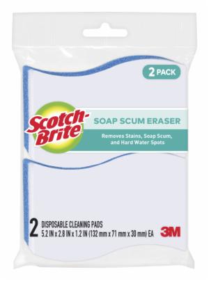 Scotch-Brite Soap Scum Eraser 832B-6, 6/2 image Scotch-Brite Soap Scum Eraser 832B-6, 6/2image